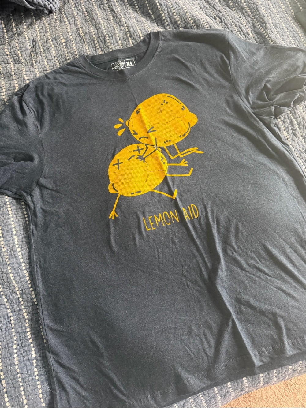 Crazy Dog Lemon Aid Funny Graphic T-Shirt Men’s XL Black - Picture 3 of 4